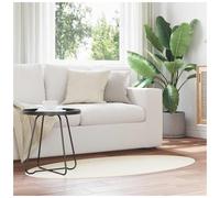 vidaXL Area Rugs Oval HUARTE Cream 80 x 150 cm 100% Polyester, Cream
