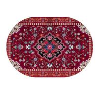 Oval Area Rug office home decoration Living Room Bedroom Rug Modern design children's room floor protection,red vintage flower Oval 150 x 180 cm
