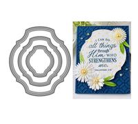 Oval Background Labels Die Cuts for Card Making, Dotted Lace Metal Cutting Dies for Paper Scrapbooking, DIY Stencils for Album Party Wedding Festivals Decoration