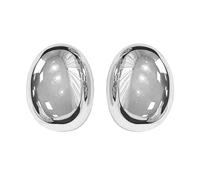 Oval Ball Earrings Trendy Gold/Silver Color Earrings Rings Smooth Surface Ear Studs Fashionable Party Accessories