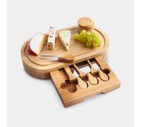 Oval Bamboo Cheese Board Set