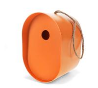 Oval Bamboo Fibre Birdhouse - Orange