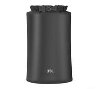 Oval Base Storage Bag for Hiking Fishing Beach Trip | 70D nylon diamond ripstop, 52L large capacity, rolled-edge closure, ideal for camping gear(Black 52*34*22cm)