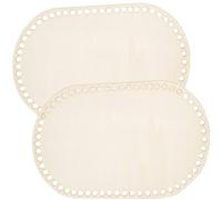 Oval Basket Making Crochet Base Wooden Board DIY 2pcs for Bag
