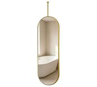 Oval Bathroom Mirror, Waterproof Ceiling Suspended Vanity Makeup Mirror