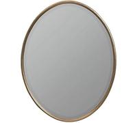 Oval Bathroom Wall Mirror, Metal Framed Hanging Mirror for Vanity, Modern Nordic Style, Horizontal or Vertical Mount
