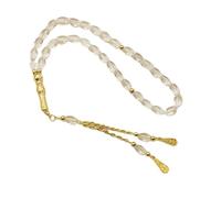 Oval Beads Glass Islamics Beads Tasbih With Gold Tassels For Daily Devotion And Meditation Cultural Event