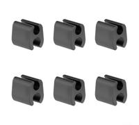 Oval Bicycle Gear Cable Clip for 4mm Shift Wire | Fits 5mm brake cables, locking teeth prevent slip, U-shape design, for durable resin, black finish