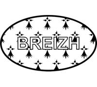 Oval Brittany Breizh Flag Sticker