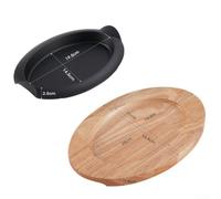 Oval Cast Iron Griddle Pan for Teppanyaki Steak and Fish - Pre-Seasoned Non-Stick for surface for BBQ Cooking on Gas or Induction Hob Heavy Duty(2013)