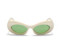 Oval Cat-Eye Sunglasses - female - Valentino - Sunglasses - Beige - 57 MM - Accessories 57 MM
