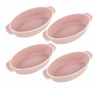Oval Ceramic Baking Dish Set Of 4 with Handles Oven To Table Ideal for Lasagne/Pie/Casserole/Tapas (5x 12x 22cm/8.5inch) PERU