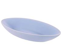 Oval Ceramic Display Bowl With Felt Protectors Underneath - Quality Interior Gifts (Blue Matt)