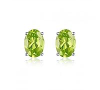 oval citrine stud earringfine elegant yellow gemstone jewelry women 1