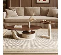 Oval Coffee Table with Drawer and Metal Base, Mid-Century Design for Living Room or Office, Versatile Center Table for Home Reception