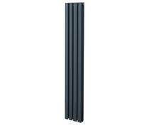 Oval Radiator - 1600 x 240mm - Anthracite Monstershop Grey One Size