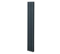 Oval Radiator - 1800 x 240mm - Anthracite Monstershop Grey One Size