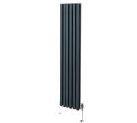 Monstershop Oval Column Radiator & Valves - 1800mm x 360mm - Anthracite Grey Monstershop Grey