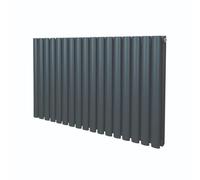 Monstershop Oval Column Radiator - 600Mm X 1020Mm - Anthracite Grey