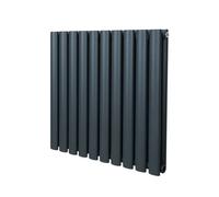Monstershop Oval Column Radiator - 600Mm X 600Mm - Anthracite Grey