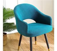 Oval Curved Wingback Chair Cover, Universal Replaceable Hollow Chair Protector Cover, Machine Washable, for Home Hotel Coffee,Royal Blue,4pcs