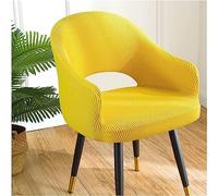 Oval Curved Wingback Chair Cover, Universal Replaceable Hollow Chair Protector Cover, Machine Washable, for Home Hotel Coffee,Bright Yellow,4pcs