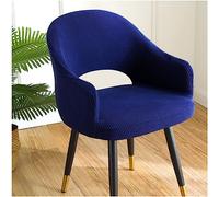 Oval Curved Wingback Chair Cover, Universal Replaceable Hollow Chair Protector Cover, Machine Washable, for Home Hotel Coffee,Dark Blue,6pcs