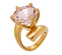 Oval Cut Zircon Engagement Styles Rings with Secure Prong Setting in Multiple Color Addition Stainless Steel Rings