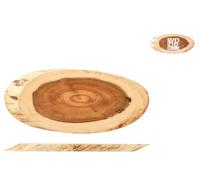 Oval Cutting Board H&H Wood In Wood 40X20X2 Cm