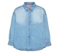 Oval D Back Logo Denim Shirt - male - Diesel - Kids Shirts - Blue - 6 Y - Kids 6 Y