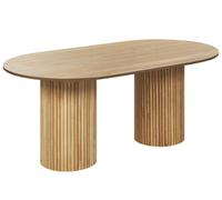 Oval Dining Table 180 x 100 cm Light Wood SHERIDAN