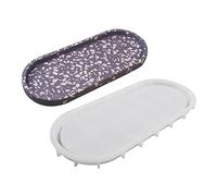 Oval Dish Tray Silicone Mold Fruit Plate Casting Molds Handmade Silicone Crystal Epoxy Resin Mold Cup Mat Crystal Resin