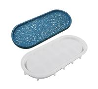 Oval Dish Tray Silicone Mold Fruit Plate Casting Molds Handmade Silicone Crystal Epoxy Resin Mold Cup Mat Crystal Resin
