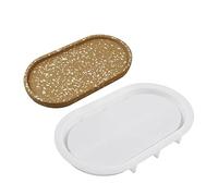 Oval Dish Tray Silicone Mold Fruit Plate Casting Molds Handmade Silicone Crystal Epoxy Resin Mold Cup Mat Crystal Resin