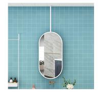 Oval Double-sided Mirror With Defogging Button, 360° Rotating Floating Bathroom Vanity, Suitable For Home Or Hotel