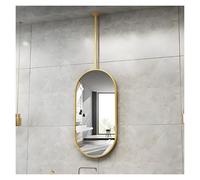 Oval Double-sided Mirror With Defogging Button, 360° Rotating Floating Bathroom Vanity, Suitable For Home Or Hotel