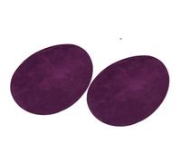 Oval Elbow Knee Patches 1 Pair Multicolor Suede Fabric Patch Iron On Patches Repair Elbow Knee Small for Clothes Stickers Sewing Accessories(Purple)