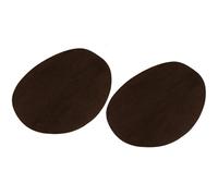 Oval Elbow Knee Patches 1 Pair Multicolor Suede Fabric Patch Iron On Patches Repair Elbow Knee Small for Clothes Stickers Sewing Accessories(Brown)