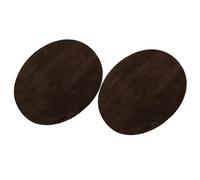 Oval Elbow Patch 1 Pair Multicolor Suede Fabric Patch Iron On Patches Repair Elbow Knee Small for Clothes Stickers Sewing Accessories(Dark Coffee)
