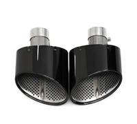 Oval Exhaust System Muffler Outer Pipe Tip Nozzle For A4 A5 A6 A7(ID 57 Black)