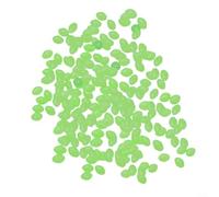Oval Fishing Beads 3x4mm 6x8mm 8x12mm Glow 100PCS(3X4mm) | Luminous green glow, soft plastic material, oval shape reduces resistance, protects rod tip, night fishing essential