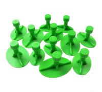 Oval For automotive Puller Pad Kit with 12 Reinforced Pads for Car Dent Removal on Smooth and Textured Surfaces (Green)