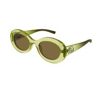 Gucci GG2026S 004 Woman Sunglasses Injected Green Brown Round
