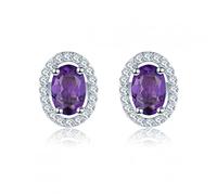 oval genuine citrine 925 stud earrings gemstone fine cubic zirconia jewelry for women 1