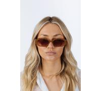 Oval Geomentric Sunglasses in Tortoise Brown SVNX Brown One Size