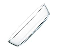 Oval Glass Baking Plate White for Microwave Oven and Serving
