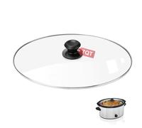 Oval Glass Crock Pot Lid 7 Quart Replacement for Oval lid Crock Pot Slow Cooker SCV700SS and for Hamilton Beach Slow Cooker Lids Replacement 7 Quart 33474G.