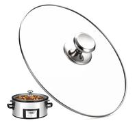 Oval Glass Lid 6 Quart Replacement for Crock-Pot 6-Quart Programmable Slow Cooker (CPSCVC60LL-S), 6qt Slow Crock Pot Lid Replacement, Clear Cooker Crock Pot Lid Part