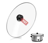 Oval Glass Lid 7 Quart Crock Pot lid Replacement for Hamilton & Rival Beach Slow Cooker Lid 7 QT 33474G, SCV700, SCV700SS, SCV700-KC, SCV702, SCCPVP700-S
