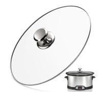 Oval Glass Lid 8 Quart Replacement for Hamilton Beach 33480 Slow Cooker, 8qt Slow Crock Pot Lid Replacement, Clear Cooker Crock Pot Lid Replacement Part